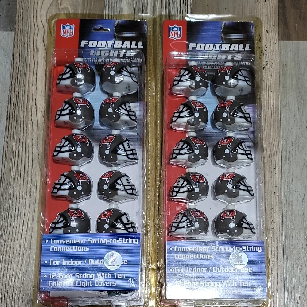 NFL Tampa Bay Buccaneers Football Helmet String Lights - Red and Black